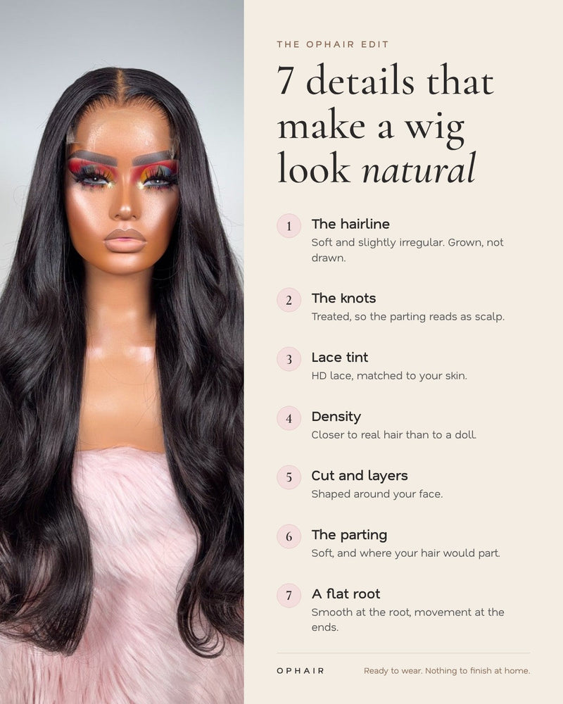Seven details that make a wig look natural, by OPHAIR