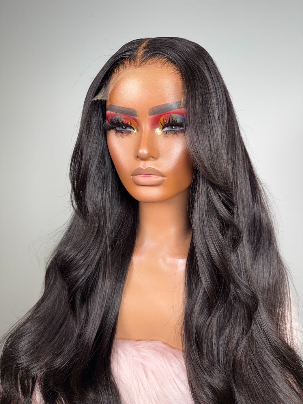 Close-up of the HD lace hairline and parting on the OPHAIR Saraï wig