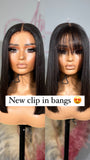 Clip in thin bang