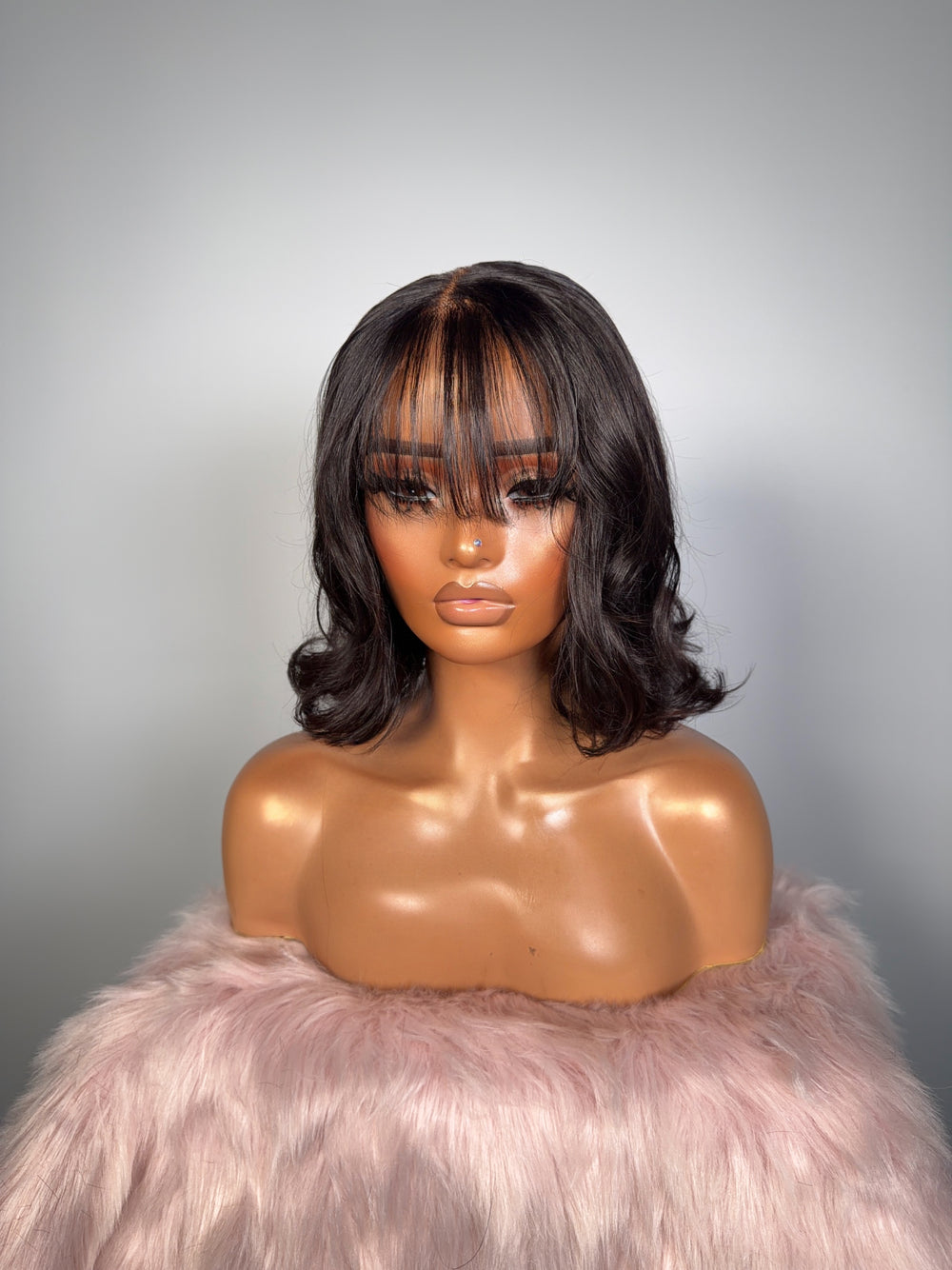 Black bob with bangs