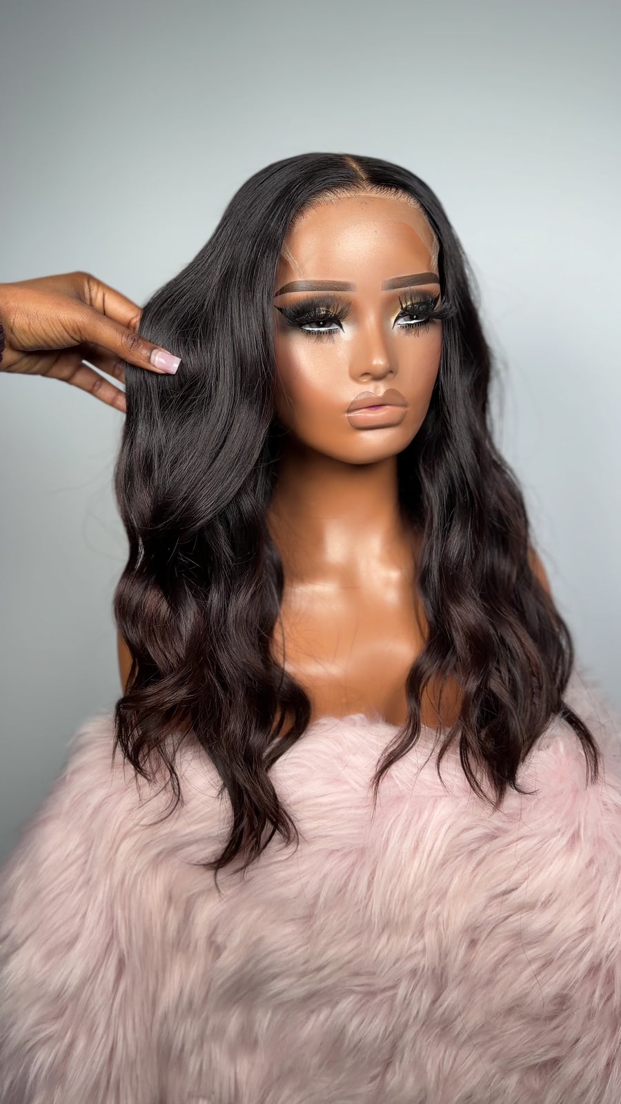 Imma 5x5 HD lace closure wig, brown ombré human hair, 360 video